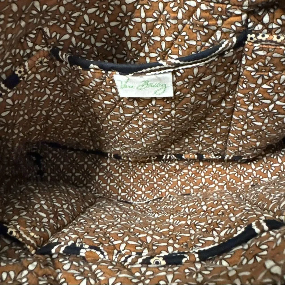 Vera Bradley quilted shoulder bag Caffe Latte Paisley pattern - Picture 3 of 3